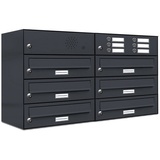 AL Briefkastensysteme Briefkasten Anlage Aufputz - Wandmontage RAL 7016 Anthrazit Grau