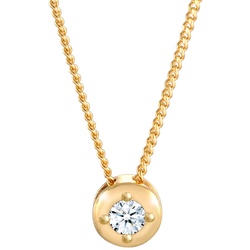 Elli DIAMONDS Diamant Solitär (0.1 .) Klassik 925 Silber goldfarben Damen 