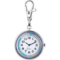 Avaner Taschenuhr Schlüsselanhänger Uhr Edelstahl Revers Uhr mit Schlüsselring, Rucksack Gürtel Fob Uhr, Clip on Schlüsselschnalle Taschenuhren für Damen und Herren