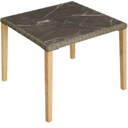 TECTAKE Rattan Tisch Tarent 93,5x93,5x75cm