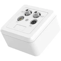 Hama Antennen SAT BK Dose Twin Enddose reinweiß 00205354
