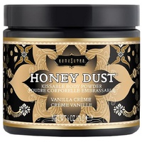 KamaSutra Intimpflege Honey Dust Vanilla Creme, Dose mit 170g, 1-tlg., Körperpuder mit Federpinsel weiß
