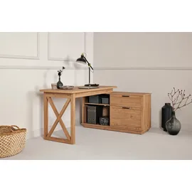 Jahnke Eckschreibtisch CHALET D 155 E Montana Eiche