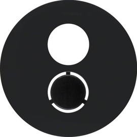 Berker Zentralstück für Lautsprecher-Steckdose R.1/R.3 schwarz glänzend