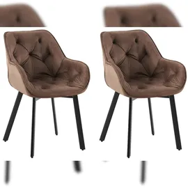 CLP Esszimmerstuhl Antigo Samt braun 2er Set