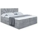altdecor Boxbett, Grau, Höhe ca. 20 cm, 120x200 cm, Schlafzimmer, Betten, Boxspringbetten