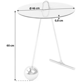 Kayoom Beistelltisch Pendulum 525«, Silber / Schwarz,