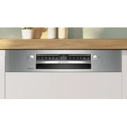 Bosch Serie 4 SMI4ECS28E Teilintegrierter Geschirrspüler, Höhe 81,5 cm, Breite 60 cm, Gebürsteter Stahl