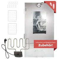 Lemodo Räucherofen Edelstahl mit Heizspirale, Räucherschrank 3 Etagen