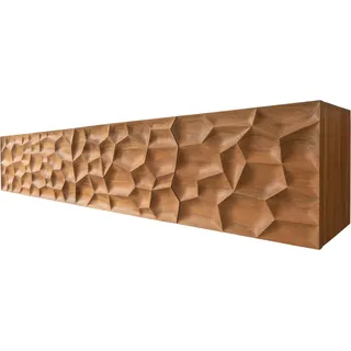 DeLife Solu Lowboard 220 cm Beige Akazie Holz