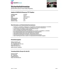 Adafruit ESP32-S3 Reverse TFT Feather