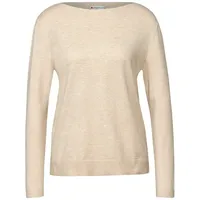 STREET ONE Damen A303042 Kuscheliger Pullover, Sheer Beige Mel.,