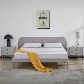 [en.casa] Porvoo 160 x 200 cm Grau