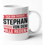 Name Tasse Personalisierbar mit Vornamen - Ich bin dieser Name von dem alle reden - Personalisierte Tasse Papa Vater Nachname Spitzname Geschenk