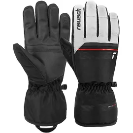 Reusch Herren Snow King Garantiert Winddichte und Extra Atmungsaktive Skihandschuhe Softshellhandschuhe Schneehandschuhe Winter-Handschuhe, 10.5, Weiß/Rot/Schwarz