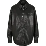 URBAN CLASSICS S Faux Leather Over Hemd Black S