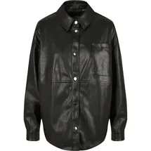 URBAN CLASSICS S Faux Leather Over Hemd Black S