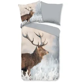 Muller Textil Wess Reh/Hirsch Grau 155 x 220 cm + 2 x 80 x 80 cm