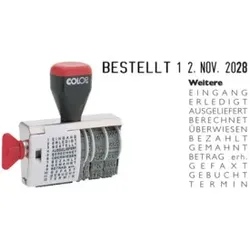 COLOP Zwölf-Zweckstempel mit Datum 108802/04000/WD 4mm