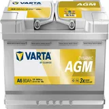 VARTA A6 Silver Dynamic AGM 12V 80Ah 800A Autobatterie Start-Stop 580 901 080
