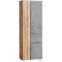 Held Hochschrank Varese ca. 65x180 cm Hellgrau/Eiche
