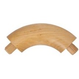 Handlauf Bogen Birke rund, 45° oder 90° in Ø 40 - 50 mm, für Holzhandlauf