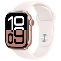 Apple Watch Series 10 GPS 42 mm Aluminiumgehäuse roségold Sportarmband blassrosa M/L