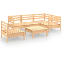 vidaXL Garten-Lounge-Set 6-tlg. Kiefer Massivholz braun