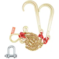 Vevor 8mmx60cm G80 Abschleppkette J-Haken V-Kette Rückekette Kette 4898