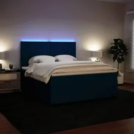 vidaXL Boxspringbett 180 x 200 cm Blau