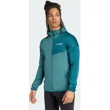 adidas Terrex Xperior Climawarm Light Fleece Kapuzenjacke - preloved teal/mystery green - S