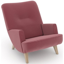 Max Winzer® Loungesessel build-a-chair Borano, im Retrolook, zum Selbstgestalten rosa
