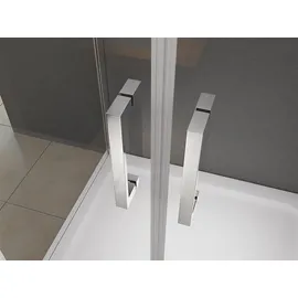 Buylando Nora 80x80x80 cm H: 195 cm U Form Duschkabine Klarglas inkl. Tasse & Siphon -