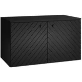 Badplaats Waschbeckenunterschrank, Schwarz Holz, Rechteckig, 80x46x44 cm, Badezimmer, Badezimmerschränke, Bad