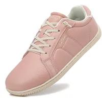 TARELO Barfußschuhe Damen Breite Zehenbox Turnschuhe Zero Drop Minimalistische Walking Schuhe Freizeit Leichte Barfuss Schuhe Größe 36-41(B Rosa,40) - 40 EU