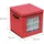 Relaxdays Weihnachtskugel Aufbewahrungsbox, 3er Set, HxBxT: 33 x 33 x 33 cm, Vlies, Pappe, Weihnachtskugelkiste, rot
