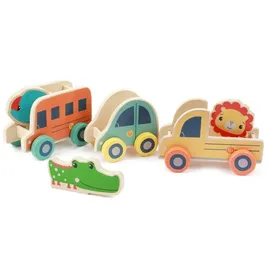 Fisher-Price - Holz-Fahrzeuge 3 Stück + Tiere