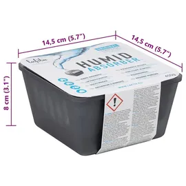 vidaXL Raumentfeuchter mit Nachfüllbeuteln 4 Stk. 450 g - Grau