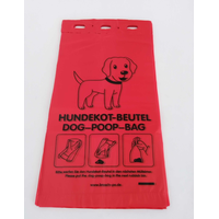 Hundekotbeutel Dog Bags Gassibeutel 3 Liter, 13 μ rot geblockt 100 Stück
