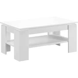 INOSIGN Couchtisch "Kalmar, rechteckig, 100 x 60 cm, 1 Ablageboden", weiß (weiß nb, weiß nb, weiß nb), B:100cm H:45cm T:60cm, Tische, Couchtisch Eckige Couchtische, Sofatisch, Beistelltisch, Kaffetisch, Wohnzimmertisch, coffee table