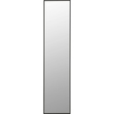 Kare Design Spiegel Bella, Schwarz, Wandspiegel, Spiegel, Glas, Aluminium, Holz, 180x30x3 cm (H/B/T)