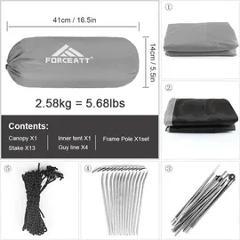 luxuskollektion Forceatt Zelt 2 Personen