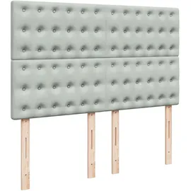 vidaXL Boxspringbett 140 x 200 cm Hellgrau
