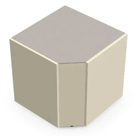 Brabura CT 90 Eckmodul - Pietra Di Luna / Perle Blanche