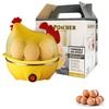 KINSI Eierkocher Eierkocher,Elektrischer Eierkocher,Niedlich,Mini,Multifunktion gelb