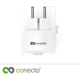 conecto conecto® Funk-Steckdosen-Erweiterung für runde conecto Funksteckdosen: 1x Funksteckdose, Innenbereich, 2300 Watt, kompaktes Design, ohne Fernbedienung, weiß