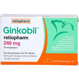 Ratiopharm Ginkobil ratiopharm 240 mg Filmtabletten 30 St.