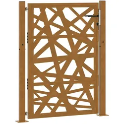 vidaXL Gartentor 105x130 cm Wetterfester Stahl Lichtdesign