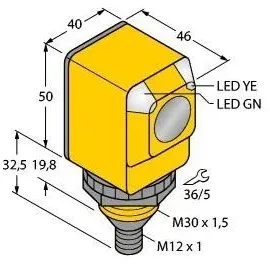 Turck Reflexions-Lichttaster Q40SP6FF600Q 3034343 1St.