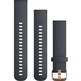 Garmin Schnellwechsel Ersatzarmband 20mm Silikon granite blue/rose gold (010-12561-11)